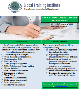 Secretarial Management Programme